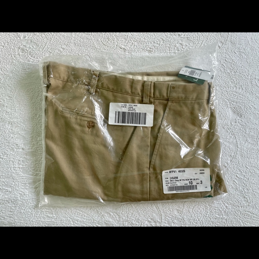 LLBean khakis.